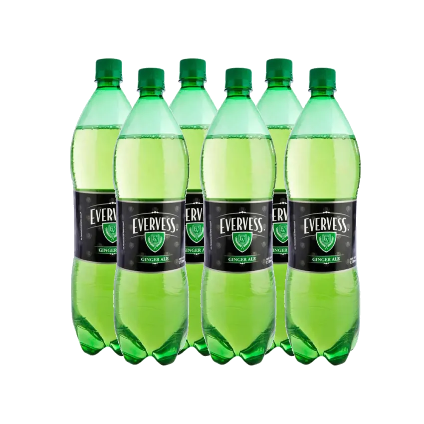 Ginger Ale Evervess botella x 1.5Lt paquete x 6unds