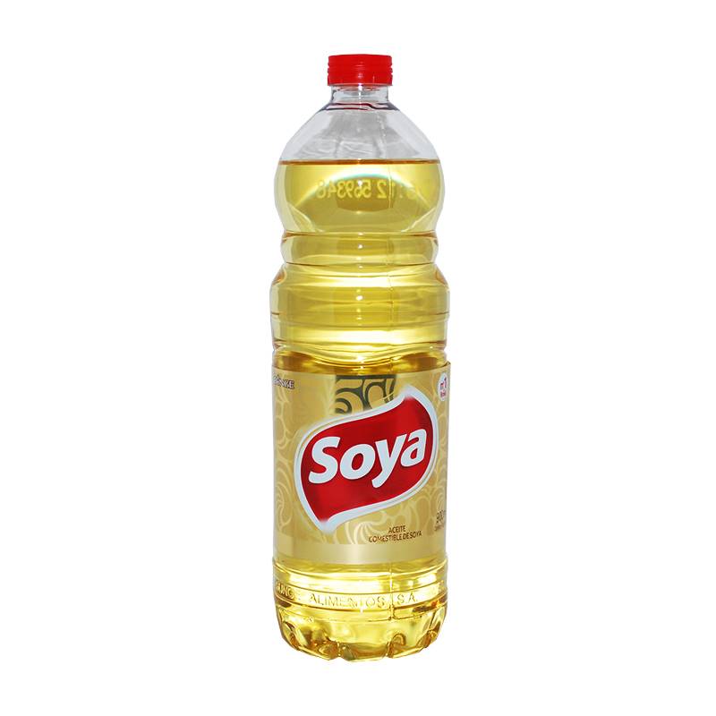Aceite de soya refinada Soya botella x 900ml